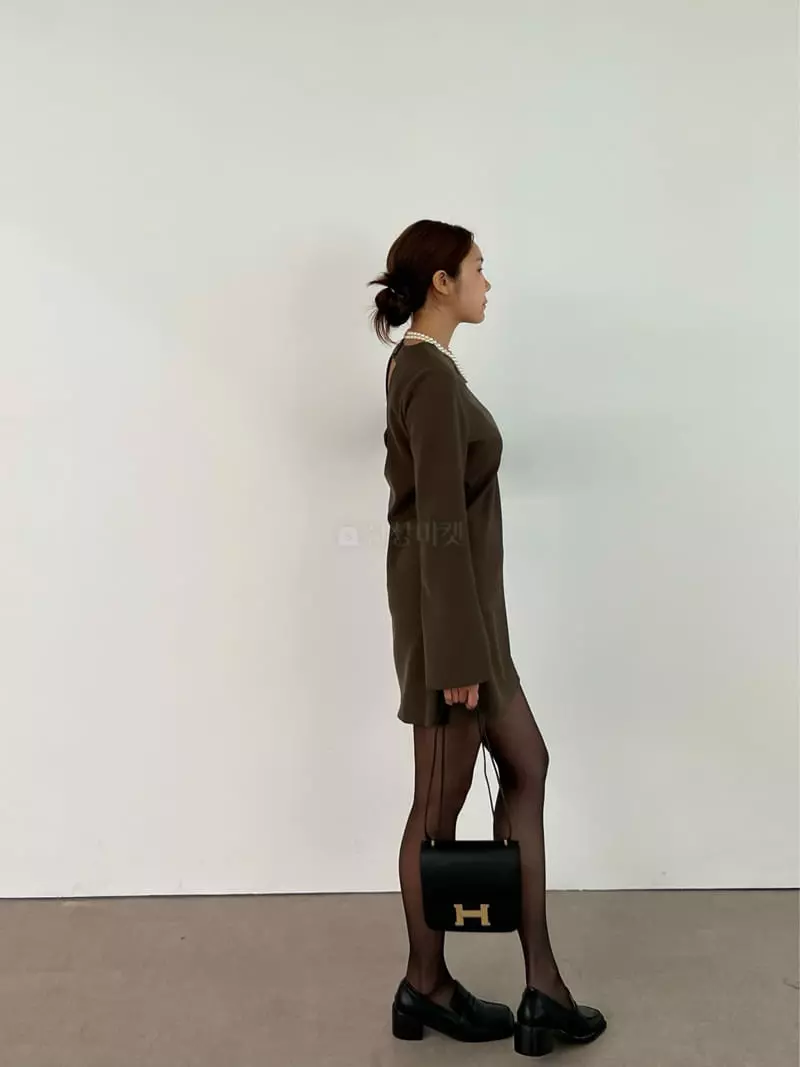 Lowburn - Korean Women Fashion - #momslook - Back Cutting One-piece - 2