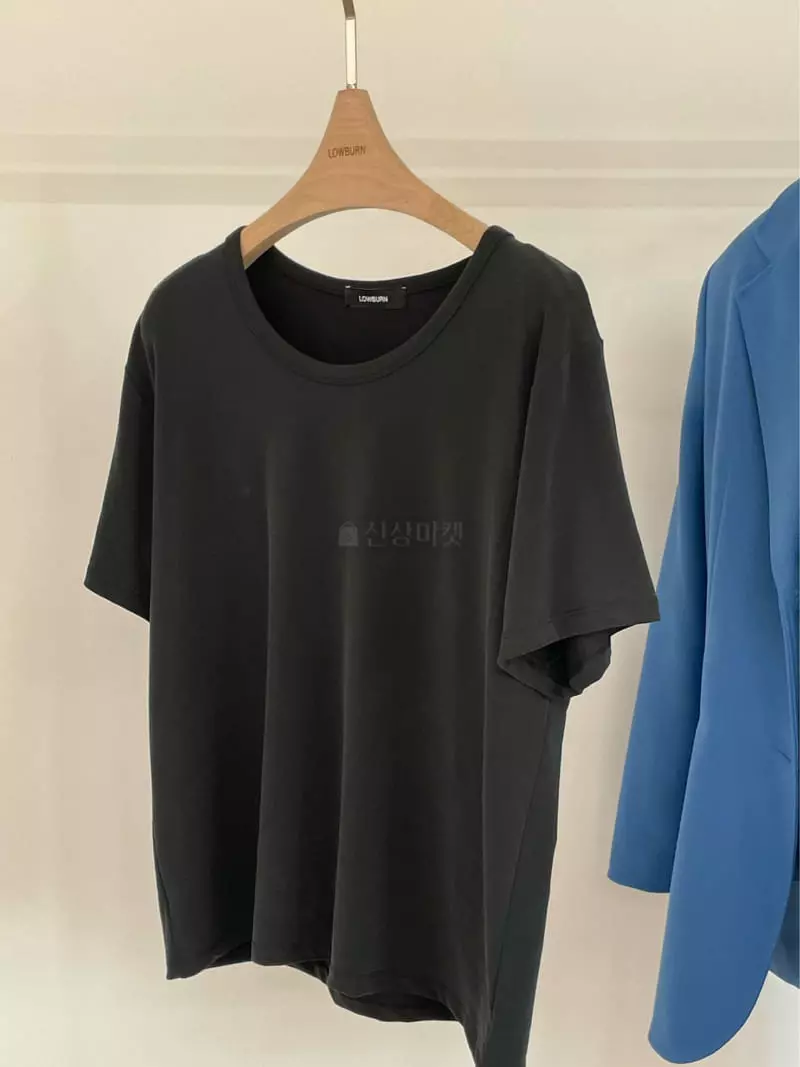 Lowburn - Korean Women Fashion - #momslook - Modal U Neck Tee - 2