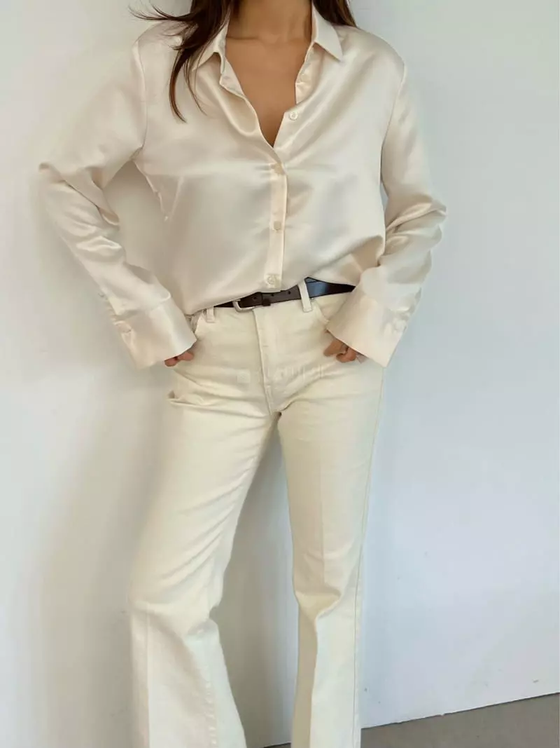 Lowburn - Korean Women Fashion - #momslook - Roy Silky Blouse - 11