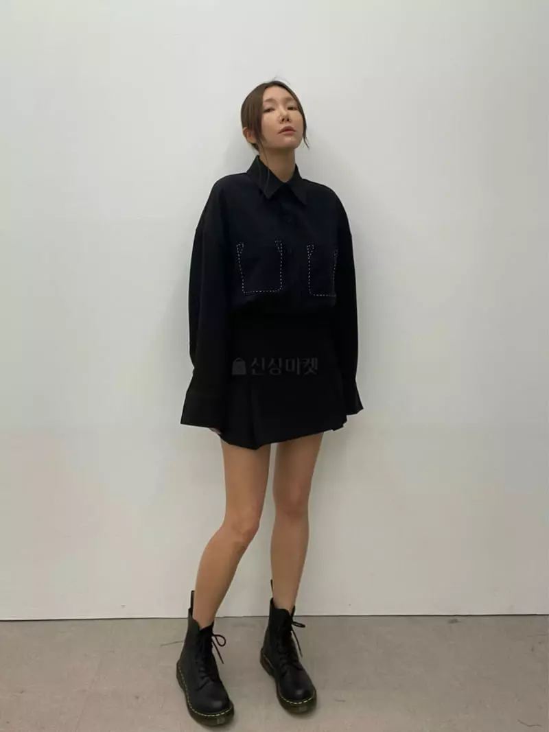 Lowburn - Korean Women Fashion - #momslook - Loy Stitch Shirt