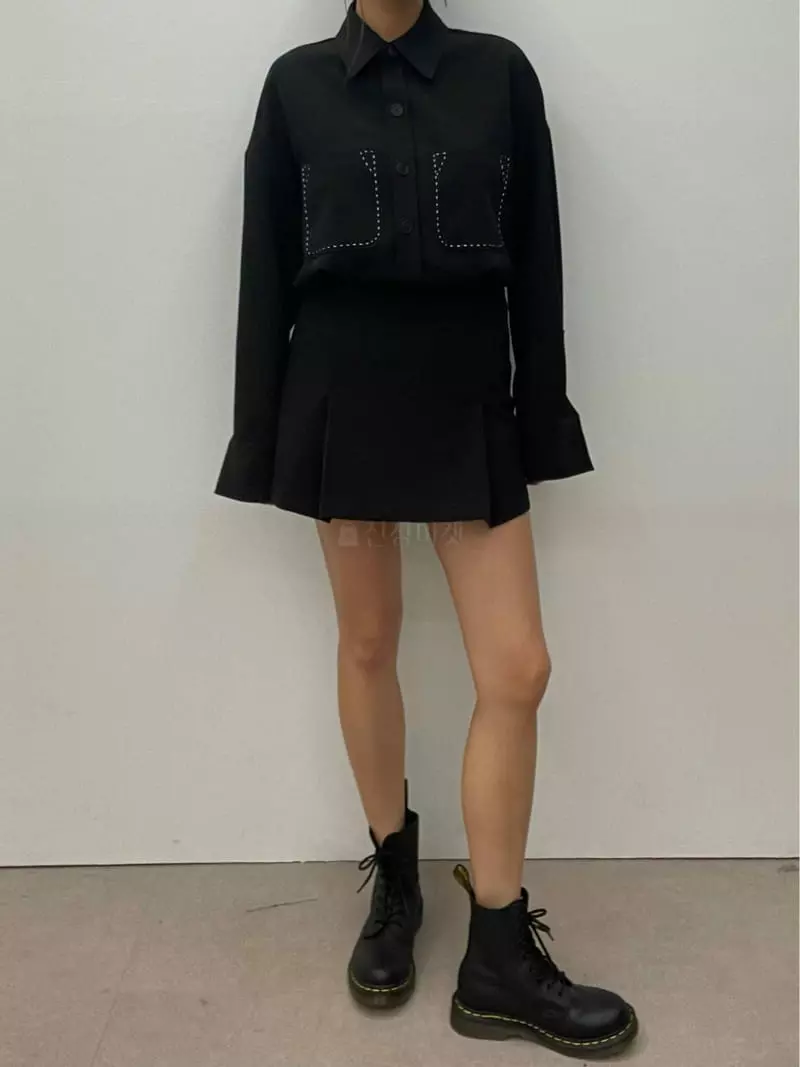 Lowburn - Korean Women Fashion - #momslook - Loy Stitch Shirt - 11