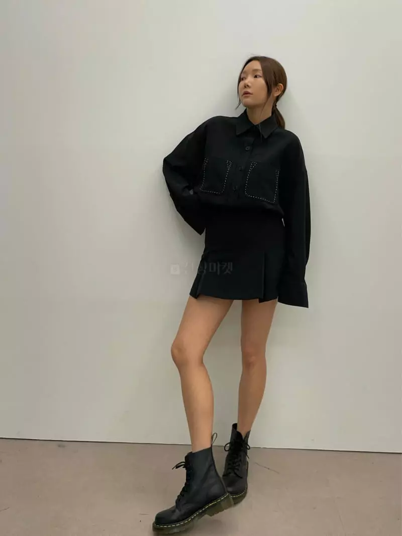 Lowburn - Korean Women Fashion - #momslook - Loy Stitch Shirt - 9
