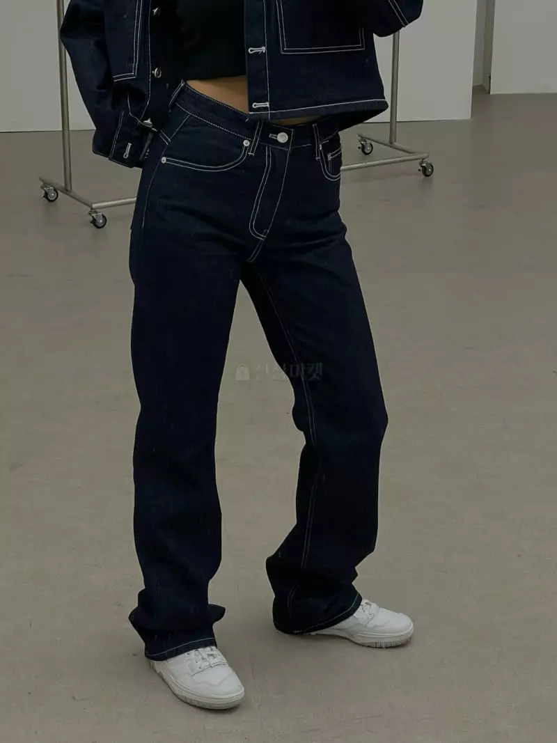 Lowburn - Korean Women Fashion - #womensfashion - Stitch Jeans - 2