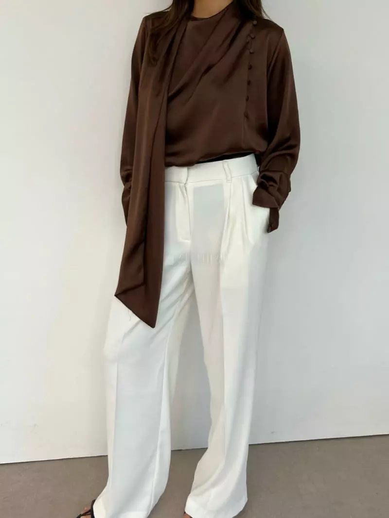 Lowburn - Korean Women Fashion - #womensfashion - Scarf Blouse - 10