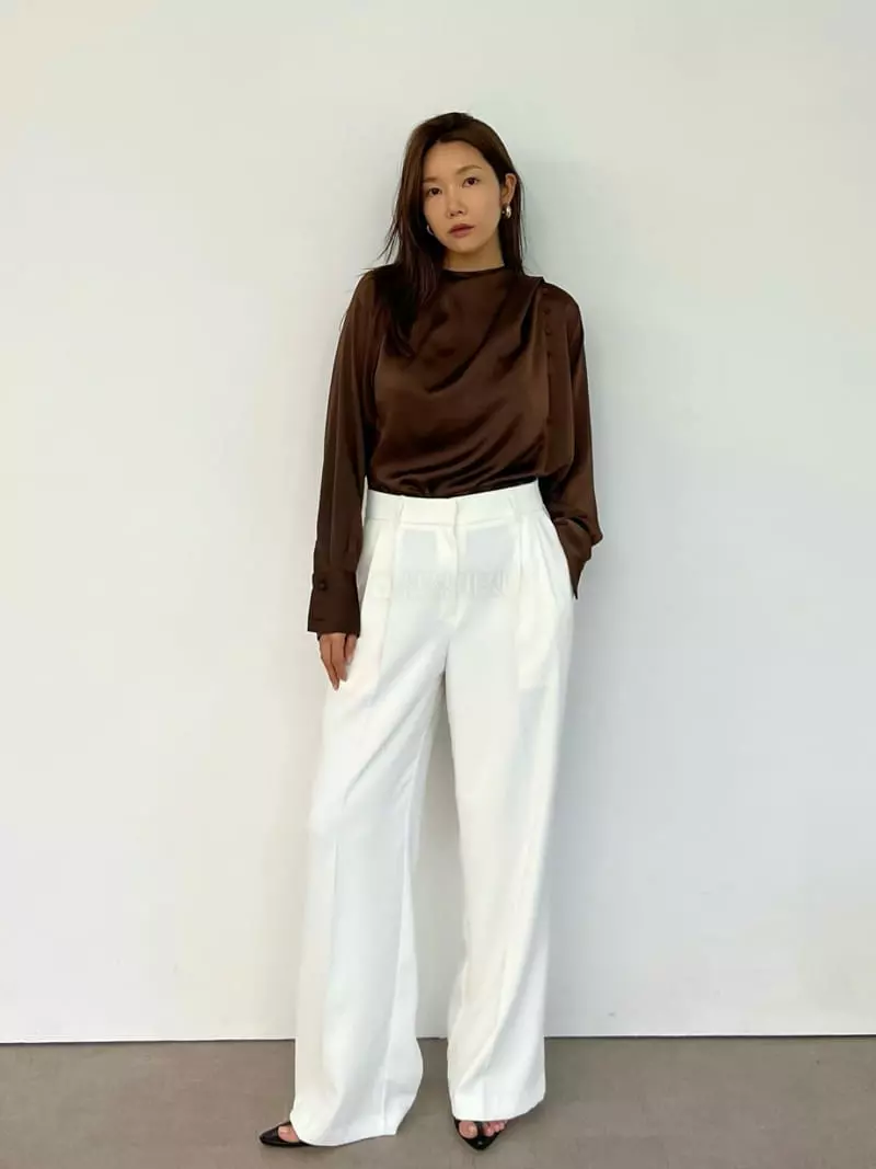 Lowburn - Korean Women Fashion - #womensfashion - Scarf Blouse - 12