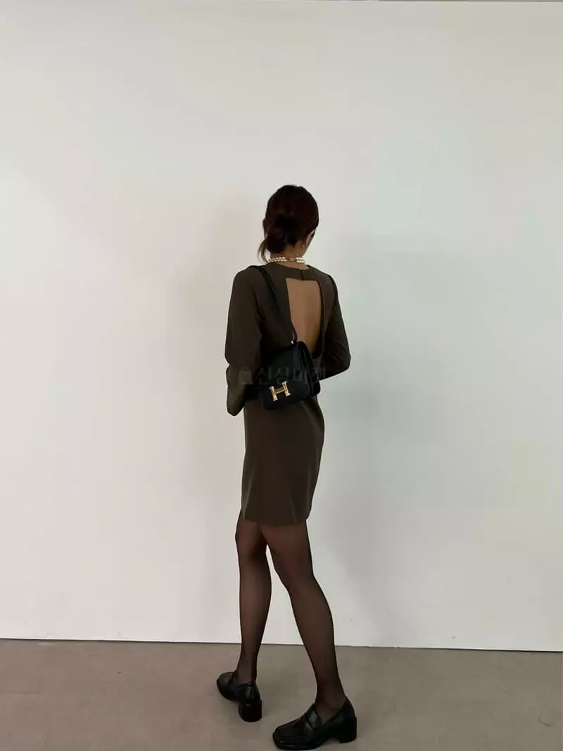 Lowburn - Korean Women Fashion - #womensfashion - Back Cutting One-piece