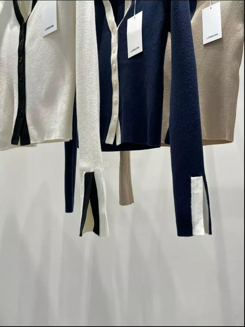 Lowburn - Korean Women Fashion - #momslook - Color Rib Cardigan - 4