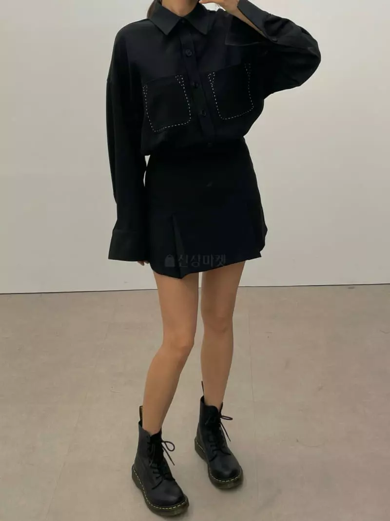 Lowburn - Korean Women Fashion - #womensfashion - Loy Stitch Shirt - 12