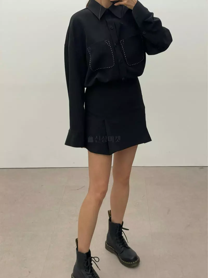 Lowburn - Korean Women Fashion - #womensfashion - Loy Stitch Shirt - 6