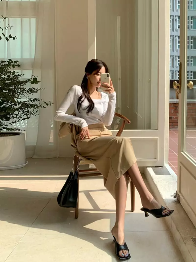 Lowell - Korean Women Fashion - #momslook - Leeds Skirt