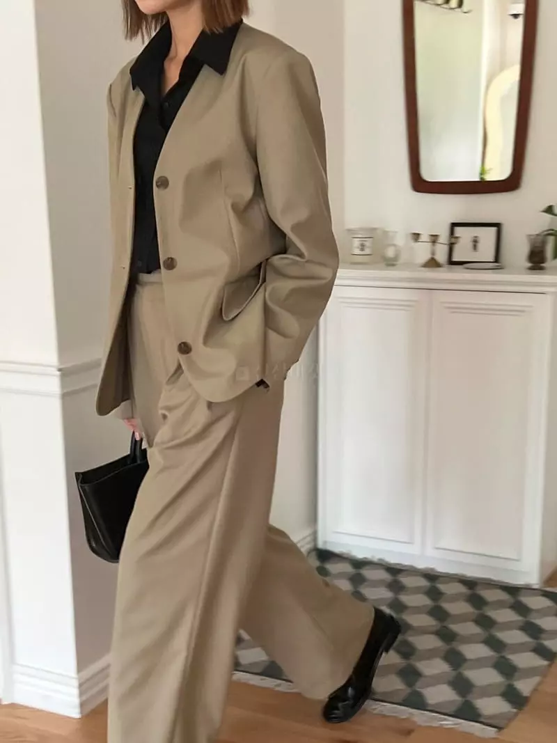 Lowell - Korean Women Fashion - #momslook - Lay Jacket - 5