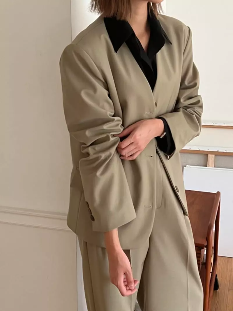 Lowell - Korean Women Fashion - #momslook - Lay Jacket - 7