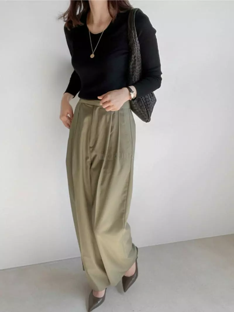 Lowell - Korean Women Fashion - #momslook - Lay Pants - 6