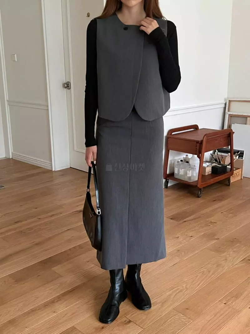 Lowell - Korean Women Fashion - #restrostyle - Autumn Skirt