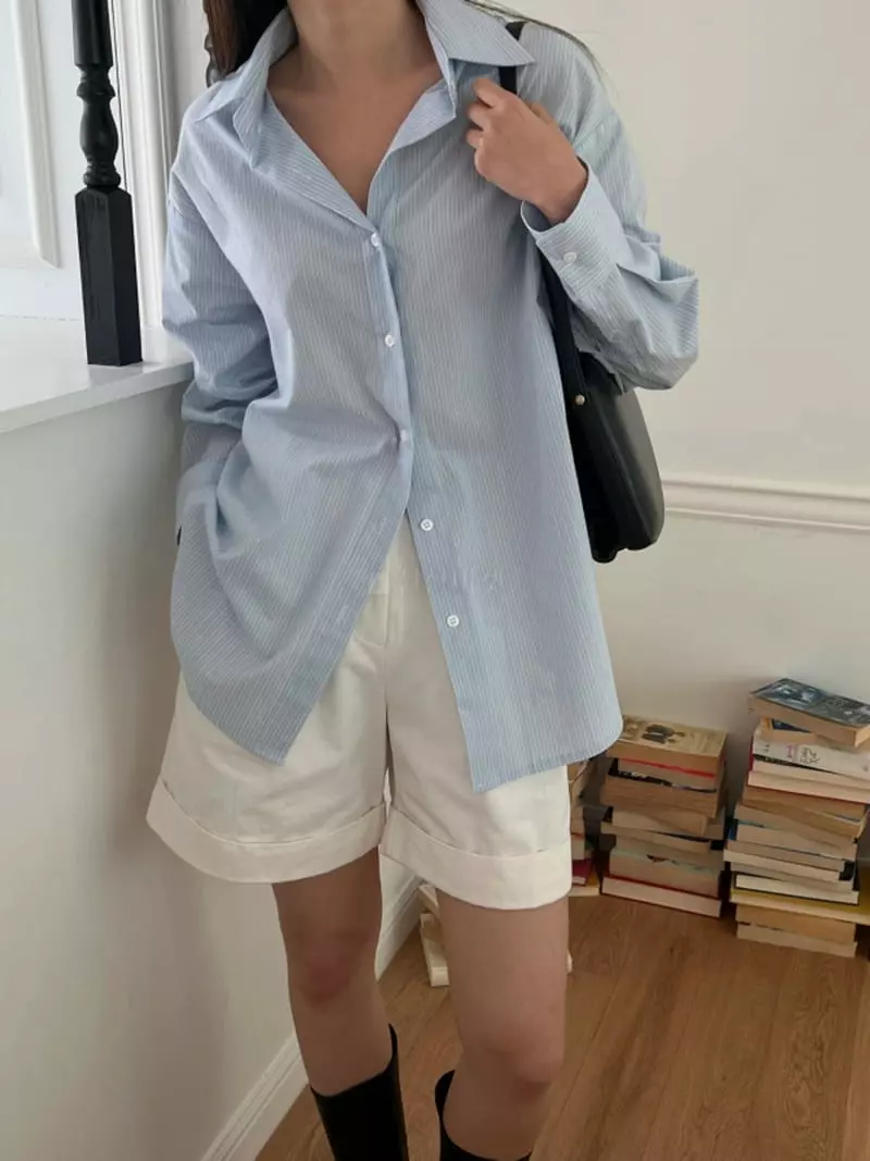 Lowell - Korean Women Fashion - #womensfashion - Mille Stripes Shirt - 7