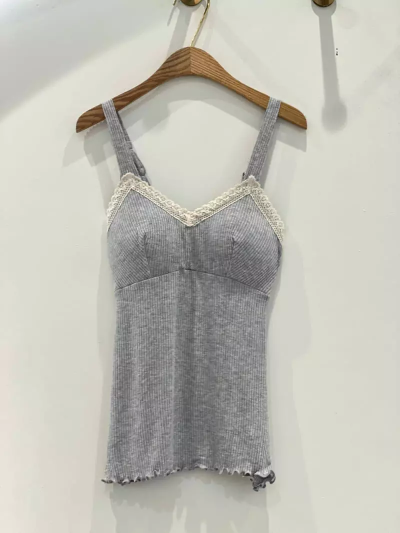Lunaluz - Korean Women Fashion - #momslook - Fread Sleeveless Homwear - 2