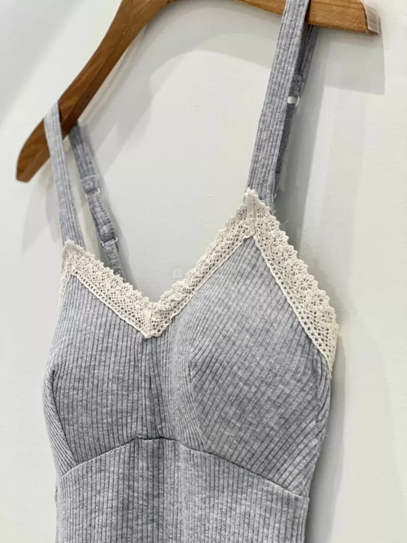 Lunaluz - Korean Women Fashion - #womensfashion - Fread Sleeveless Homwear - 4