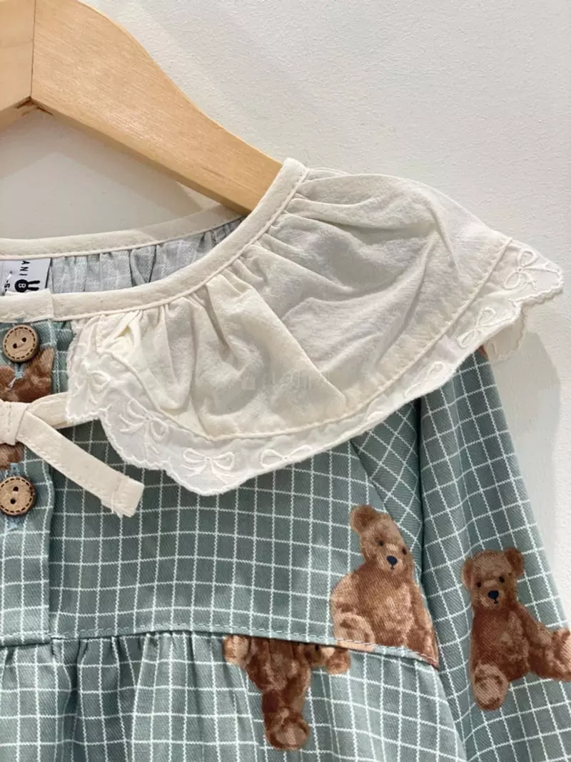 Lunaluz - Korean Women Fashion - #womensfashion - Checks Bear Girl Kid Homewear Two-piece - 4