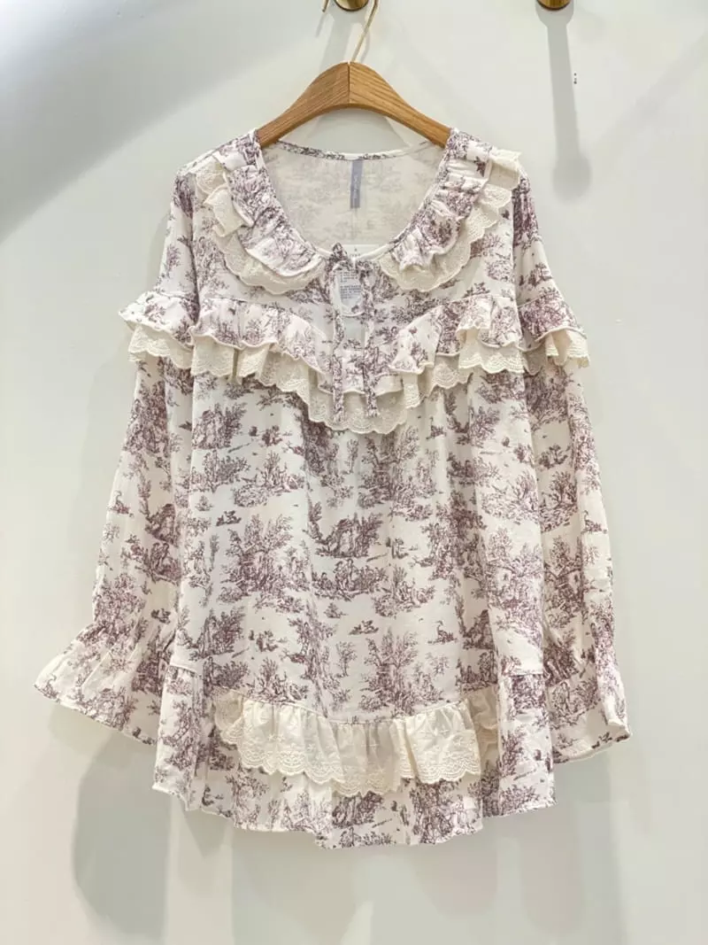Lunaluz - Korean Women Fashion - #momslook - Girl Lenuare Round Two-piece