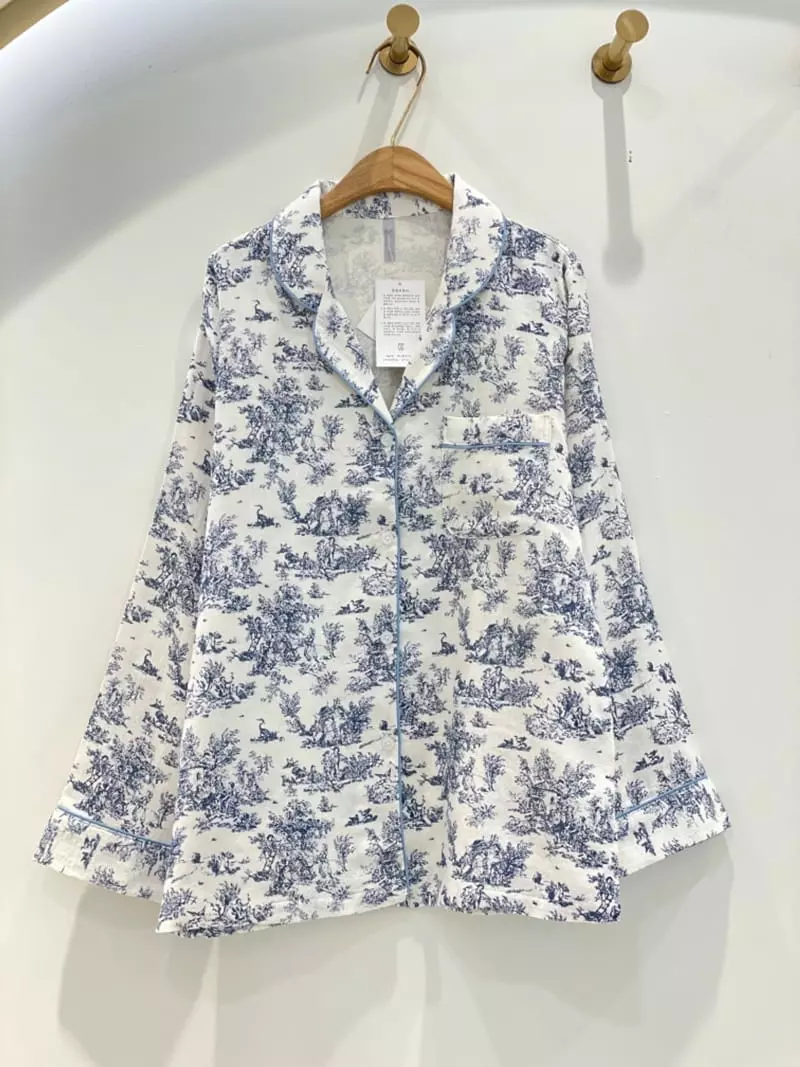 Lunaluz - Korean Women Fashion - #momslook - Girl Lenuare Sleeves Two-piece