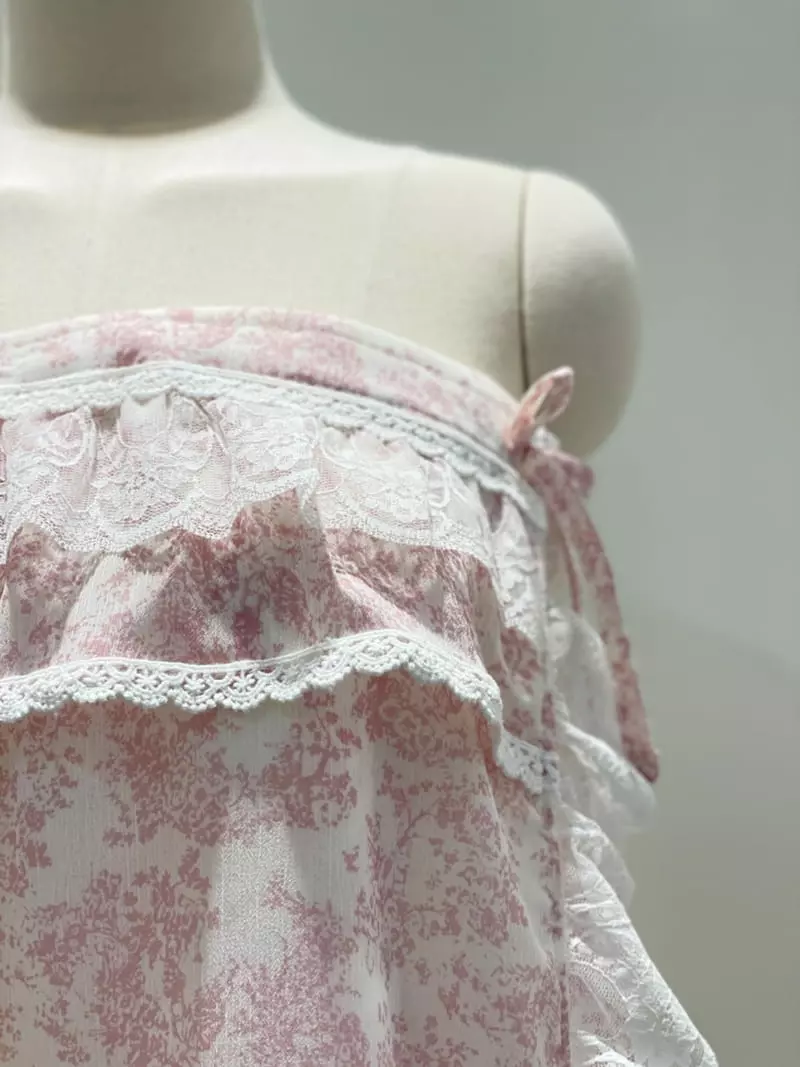 Lunaluz - Korean Women Fashion - #vintageinspired - Rose Garden Wrap Gawn - 11