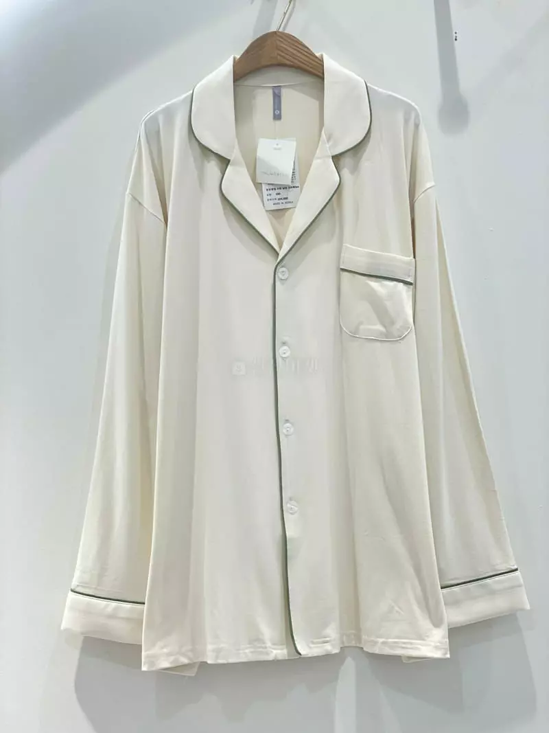 Lunaluz - Korean Women Fashion - #womensfashion - Chuing Boy Sleeves Two-piece Homewear