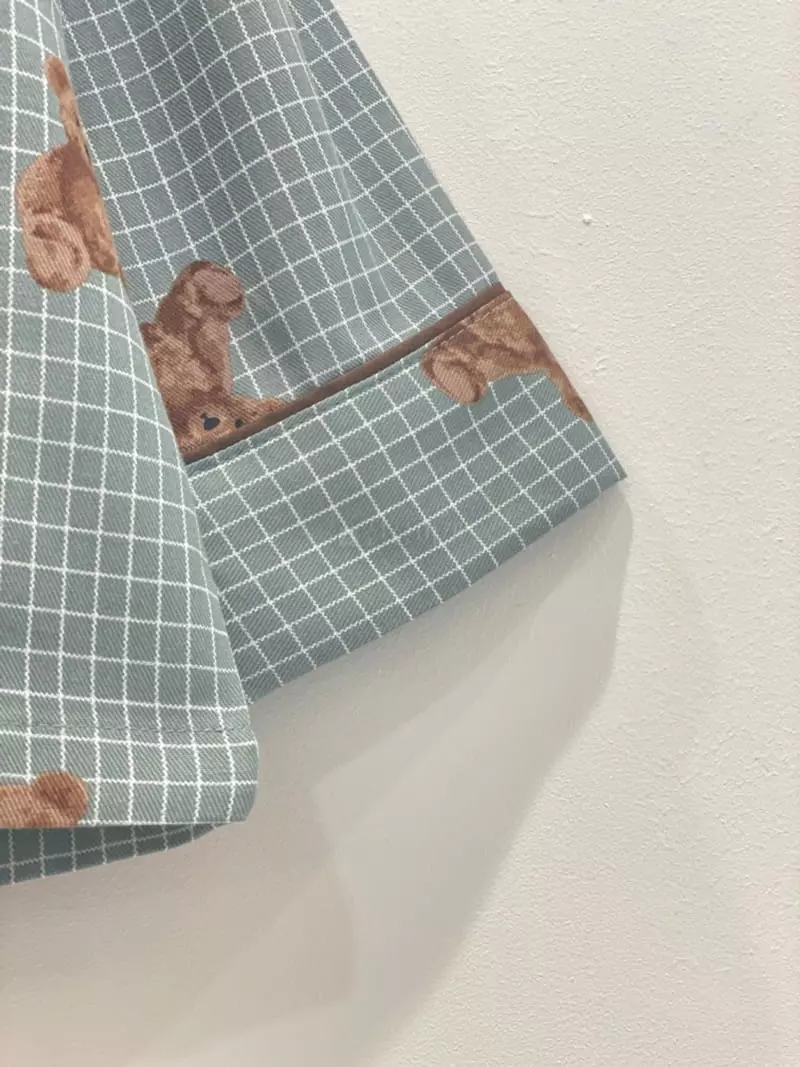 Lunaluz - Korean Women Fashion - #womensfashion - Checks Bear Boy Kid Homewear Two-piece - 6