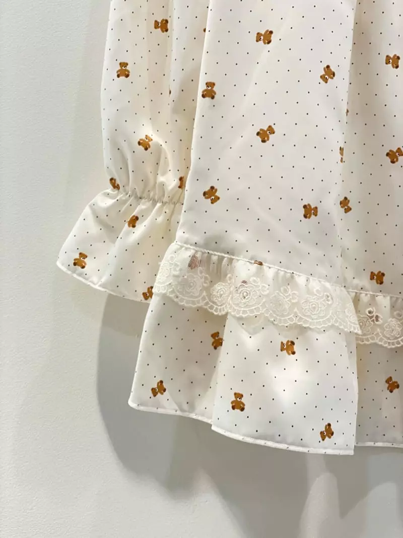 Lunaluz - Korean Women Fashion - #womensfashion - Jelly Bear Girl Sleeves Two-piece Homwear - 6