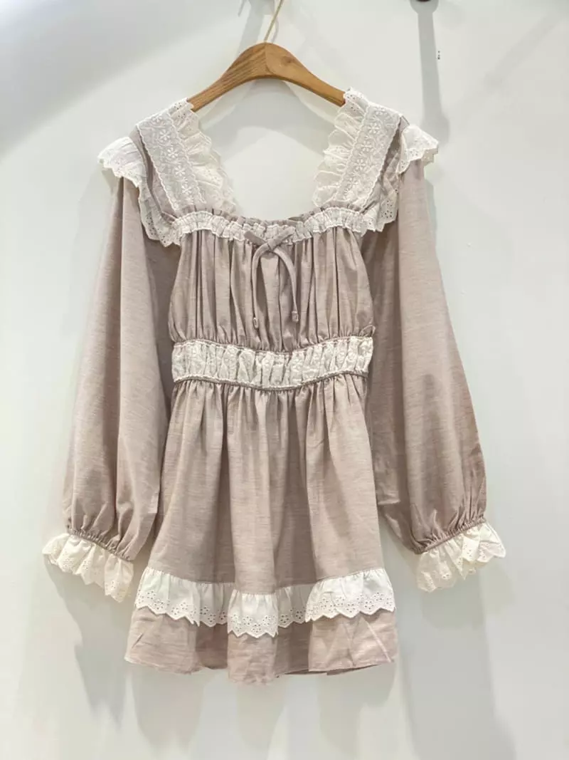 Lunaluz - Korean Women Fashion - #womensfashion - Eforc Sleeves Round Two-piece