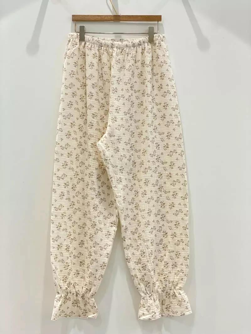 Lunaluz - Korean Women Fashion - #womensfashion - Sono Flower Sleeves Two-piece Homewear - 2