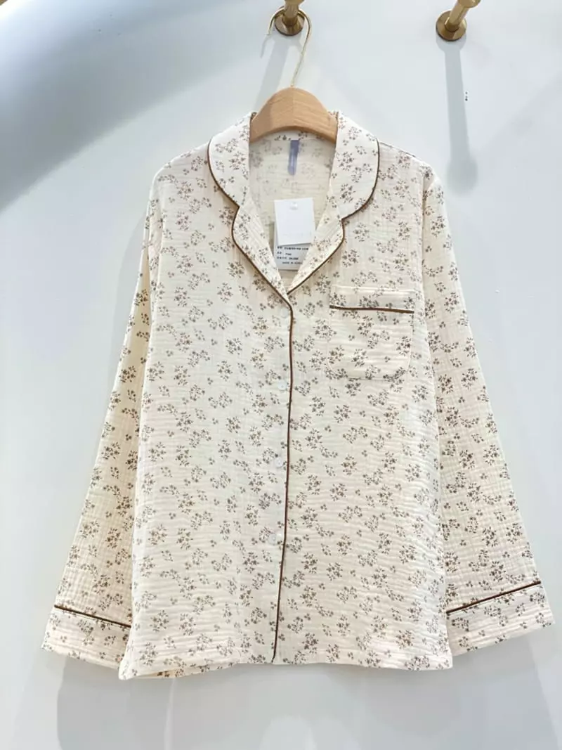 Lunaluz - Korean Women Fashion - #womensfashion - Girl Sono Flower Sleeves Two-piece