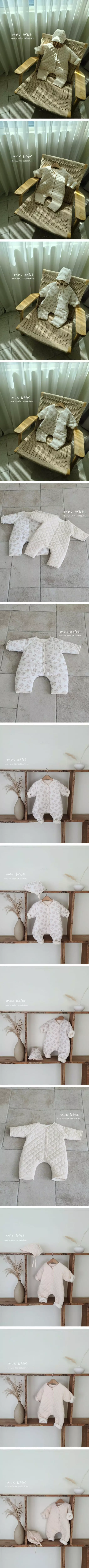 Mac - Korean Baby Fashion - #onlinebabyboutique - Quilting Bodysuit