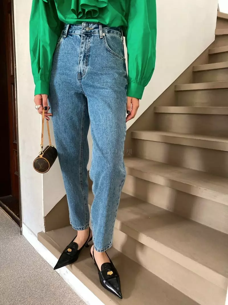Made - Korean Women Fashion - #momslook - Frill Jeans - 5