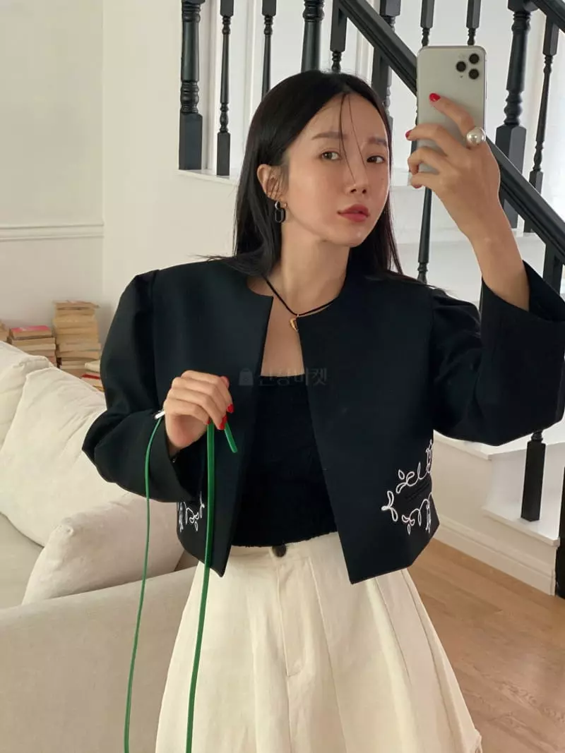 Made - Korean Women Fashion - #womensfashion - Embroidery Jakcet - 4