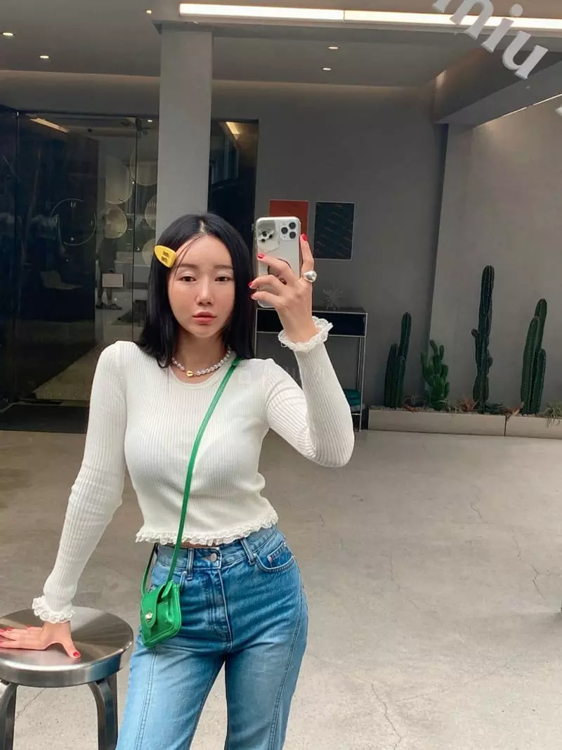 Made - Korean Women Fashion - #momslook - Mimi Knit Tee - 8