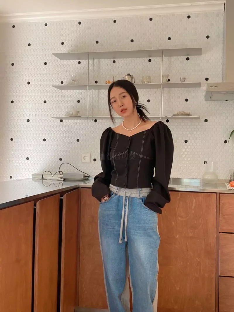 Made - Korean Women Fashion - #momslook - Line Blouse - 3