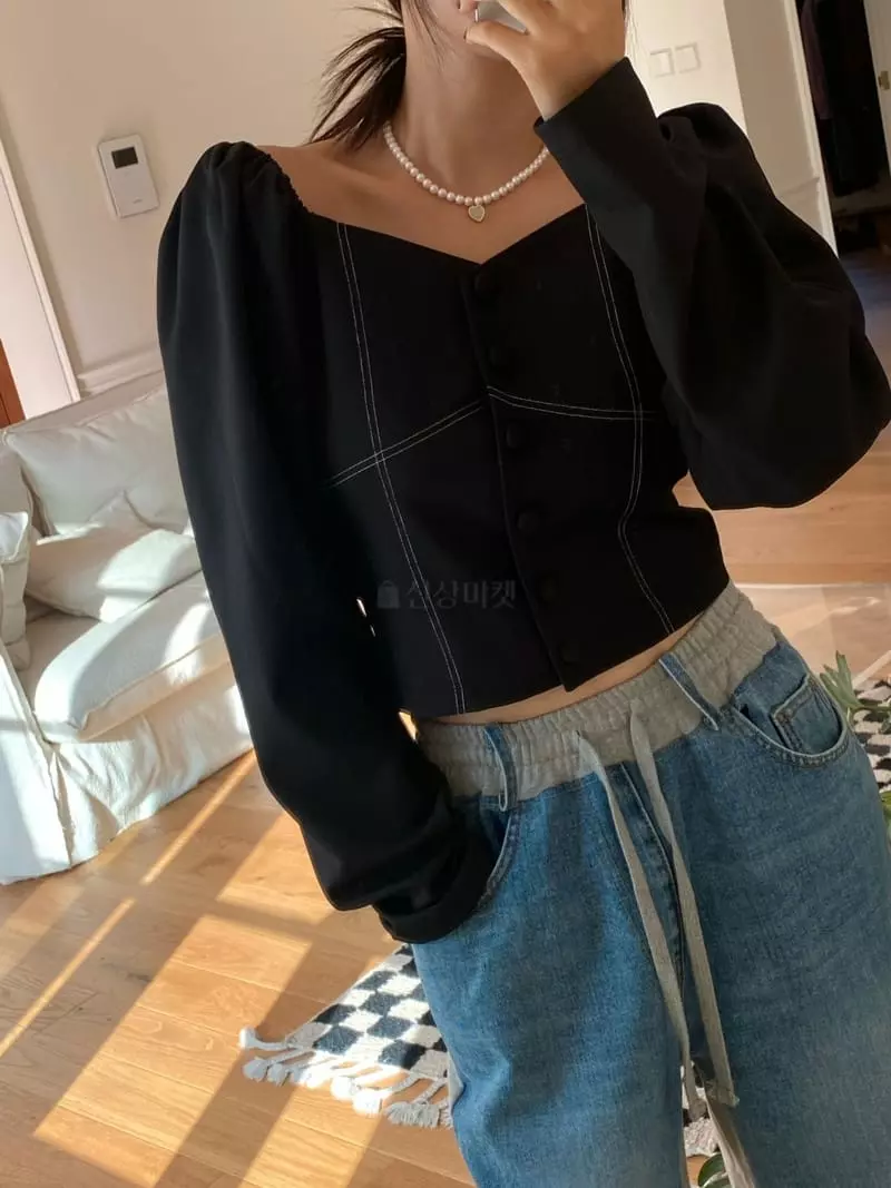 Made - Korean Women Fashion - #momslook - Line Blouse - 5