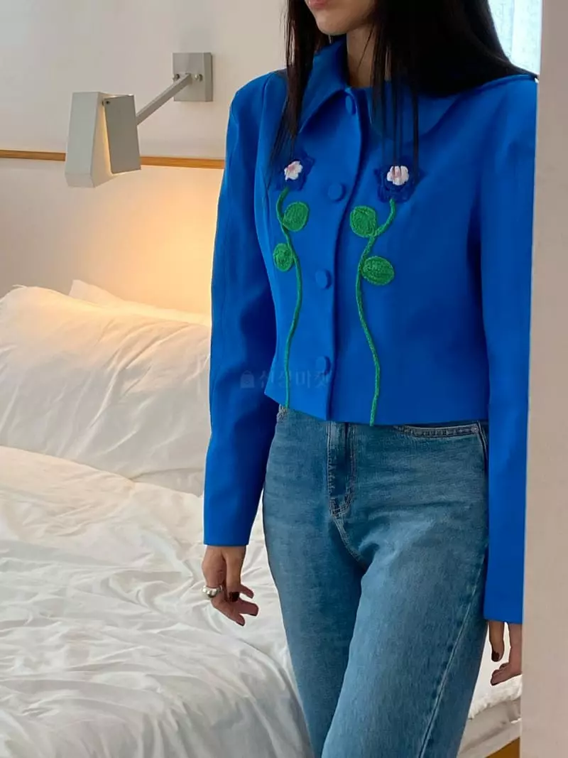 Made - Korean Women Fashion - #momslook - D Flower Jacket