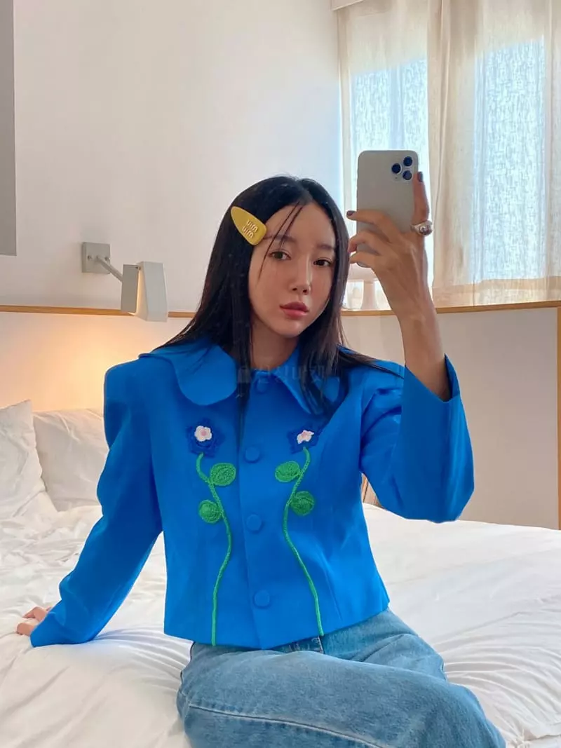 Made - Korean Women Fashion - #momslook - D Flower Jacket - 9