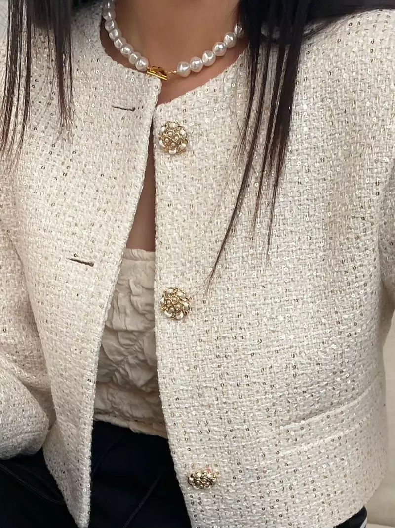 Made - Korean Women Fashion - #shopsmall - Flower Pearl Necklace