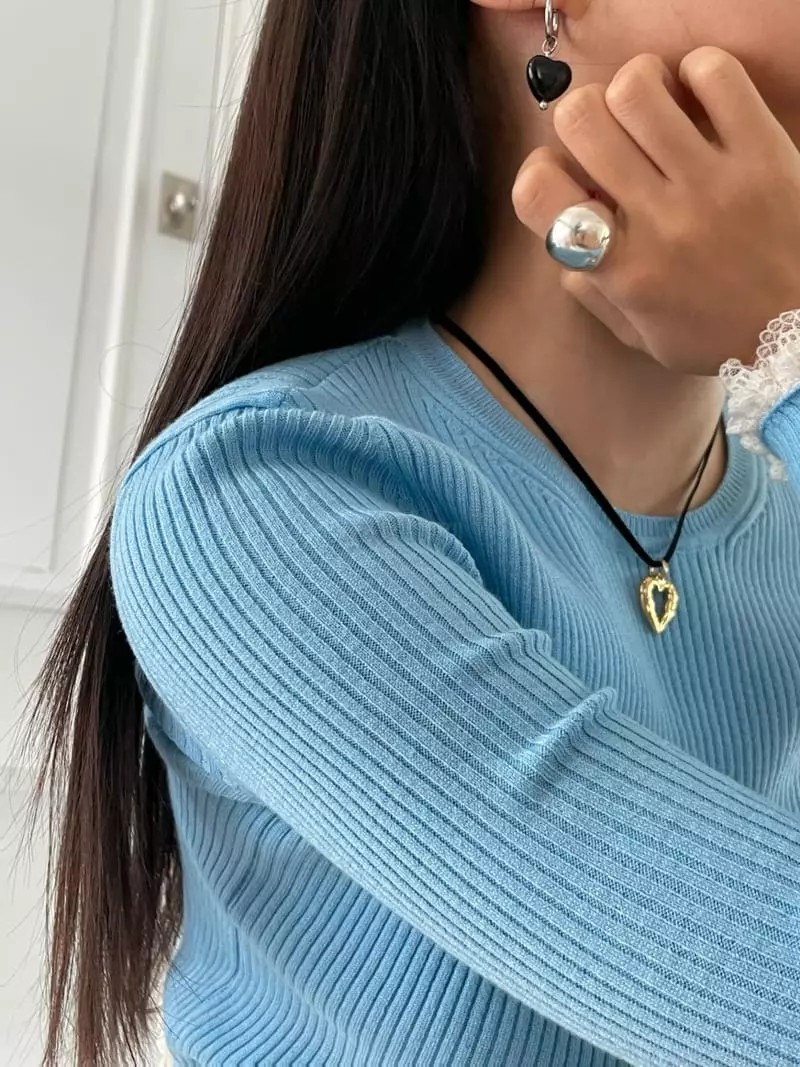 Made - Korean Women Fashion - #womensfashion - Velvet Heart Necklace - 5