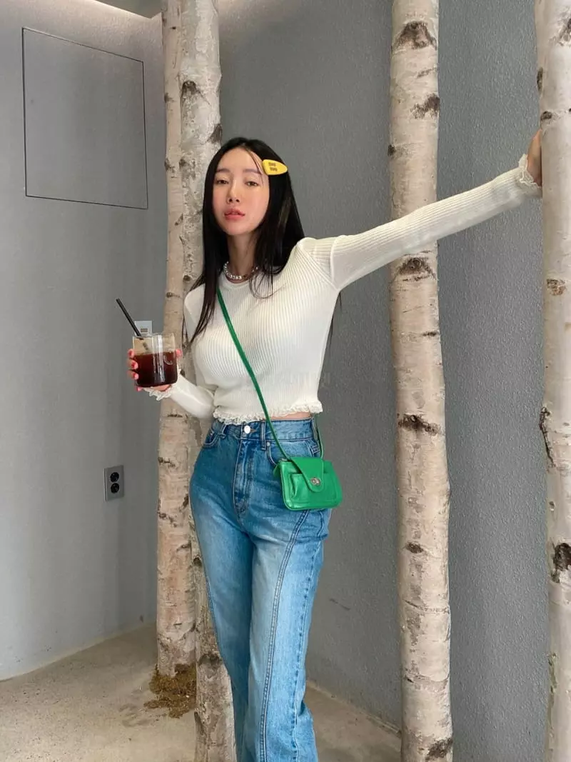 Made - Korean Women Fashion - #womensfashion - Mimi Knit Tee - 3