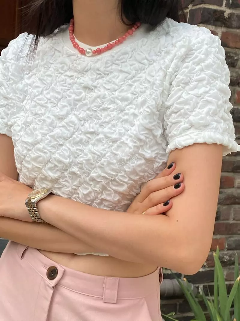 Made - Korean Women Fashion - #womensfashion - Rose Tee - 8