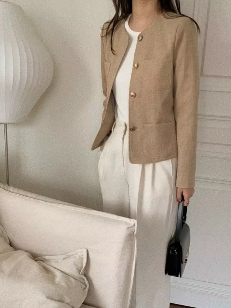 Magnet - Korean Women Fashion - #momslook - Kin Check Jacket