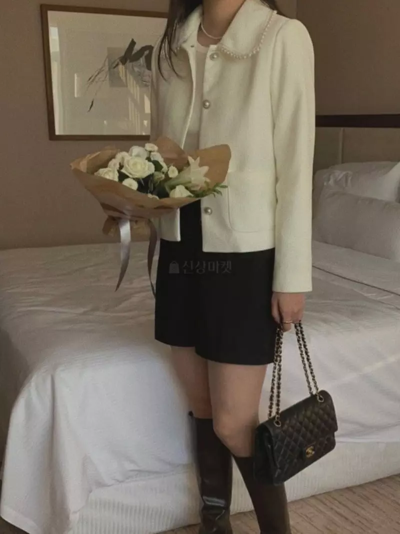 Magnet - Korean Women Fashion - #momslook - Pearl Twid Jacket