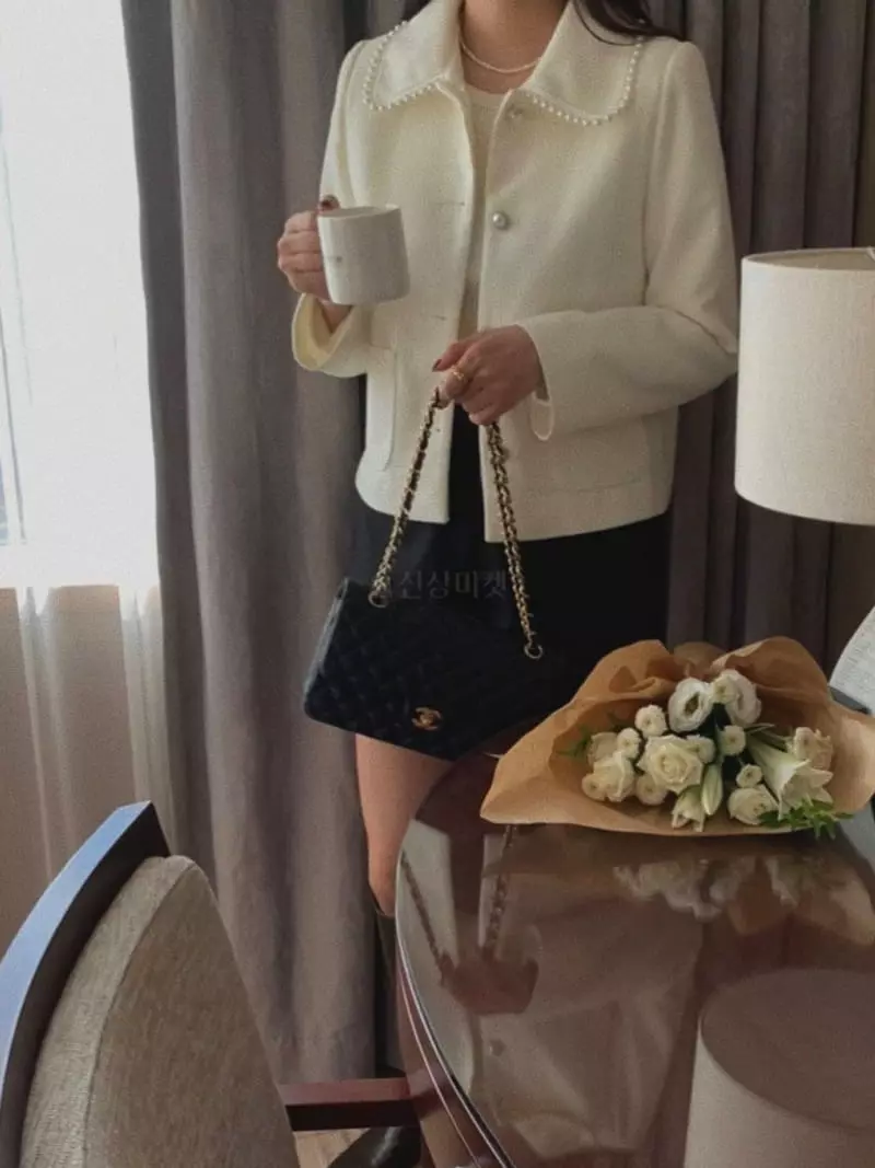 Magnet - Korean Women Fashion - #momslook - Pearl Twid Jacket - 3
