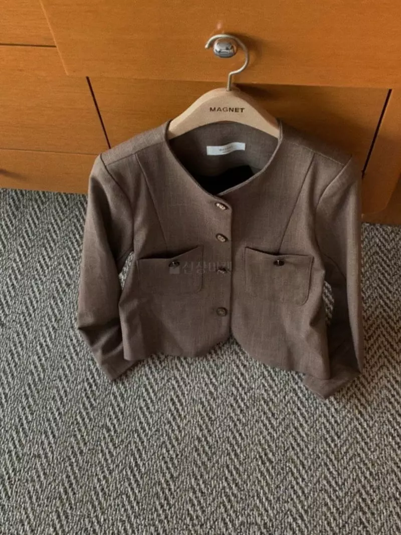 Magnet - Korean Women Fashion - #momslook - Oat Check Jakcet - 12