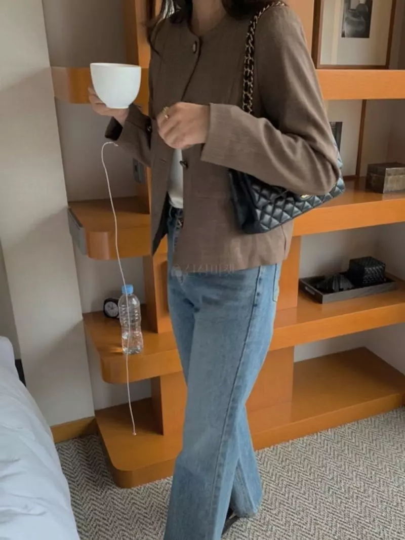 Magnet - Korean Women Fashion - #momslook - Oat Check Jakcet - 9