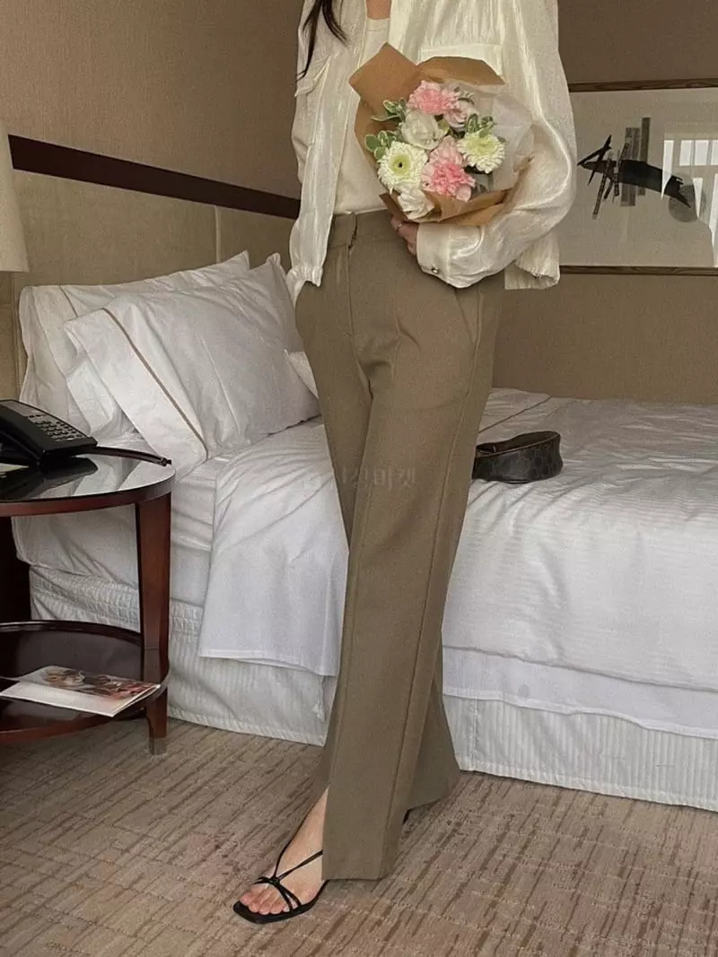 Magnet - Korean Women Fashion - #momslook - Front Slit Pants - 5