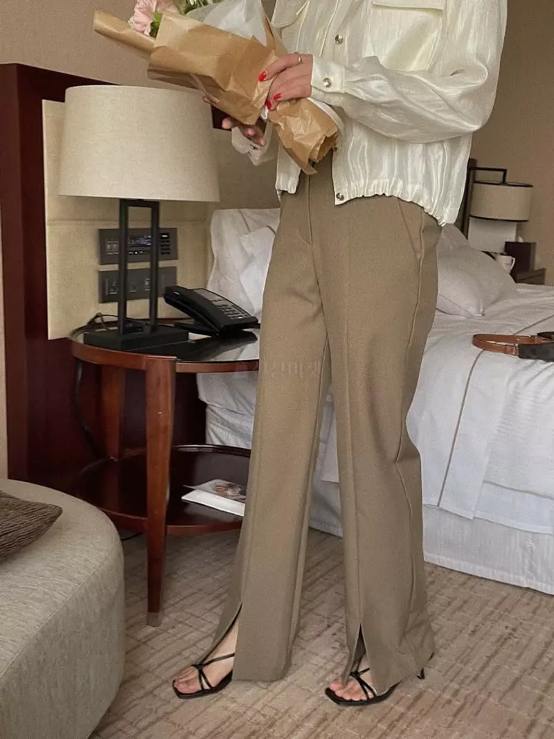 Magnet - Korean Women Fashion - #momslook - Front Slit Pants - 7
